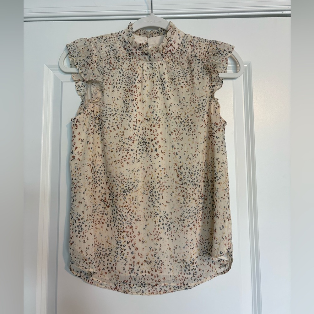 EUC LOFT Print Blouse Size XSP